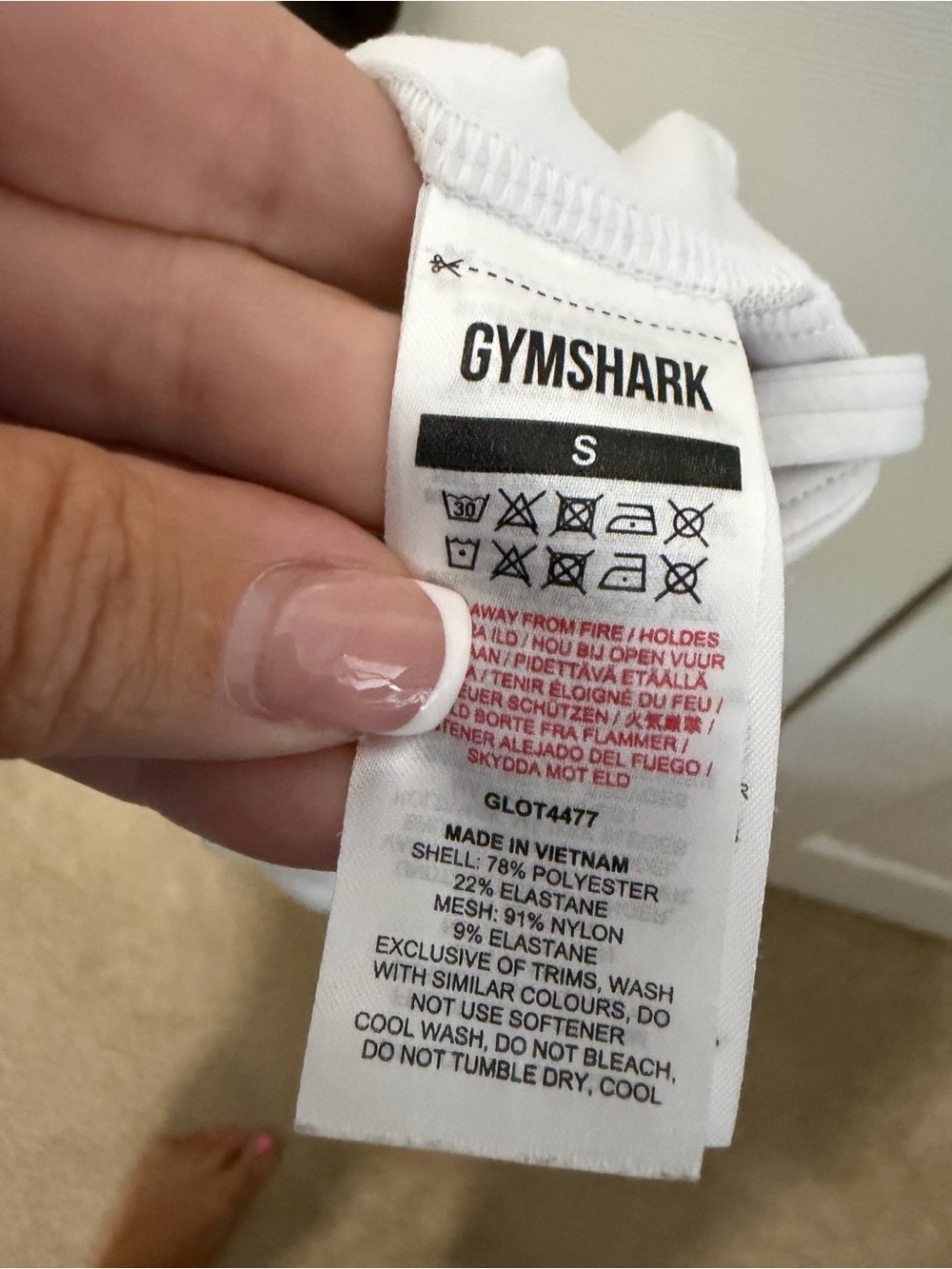 Gymshark Strappy Bandeau Sports Bra Top in White GUC - Picture 4 of 5